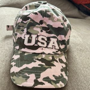 Brand new pink camo USA cap